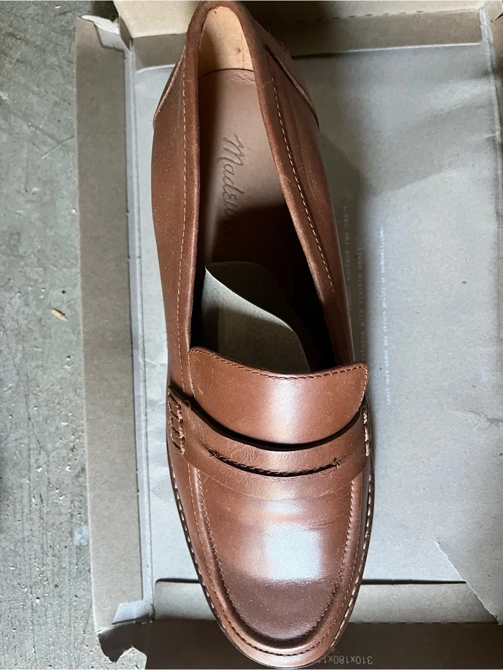 Madewell Women's Brown Leather Penny Loafers
